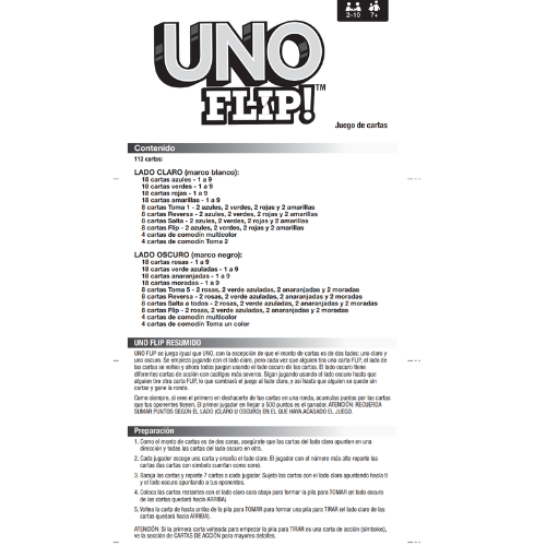 reglas uno flip